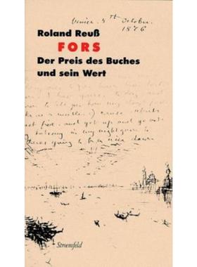 预订【德语】 Fors:Der Preis des Buches und sein Wert