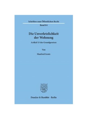 预订【德语】Die Unverletzlichkeit der Wohnung.:Artikel 13 des Grundgesetzes.