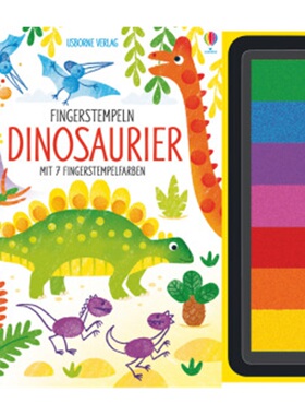 预订【德语】 Fingerstempeln: Dinosaurier[9781789413625]