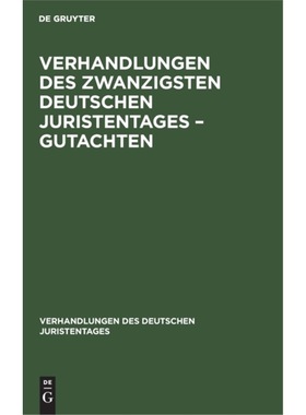 预订【德语】 Verhandlungen des Zwanzigsten Deutschen J