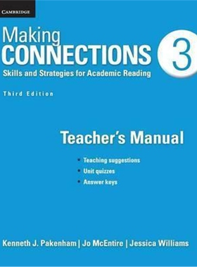 预订不退不换Making Connections Level 3 Teacher's Manual:Skills and Strategies for Academic Reading