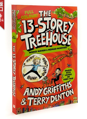 现货 全彩版2023新 英文原版 13层树屋故事 小屁孩树屋历险记 The 13-Storey Treehouse  疯狂树屋历险记章节书儿童小说