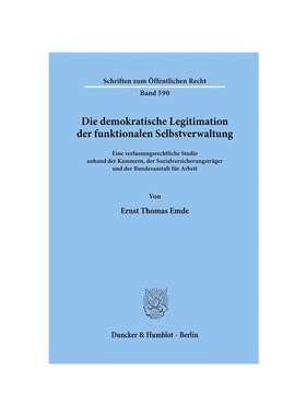 预订【德语】Die demokratische Legitimation der funktionalen Selbstverwaltung.:Eine verfassungsrechtliche Studie anhand d