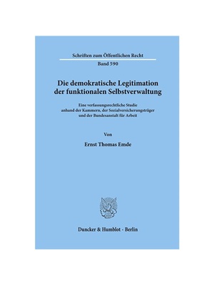 预订【德语】Die demokratische Legitimation der funktionalen Selbstverwaltung.:Eine verfassungsrechtliche Studie anhand d