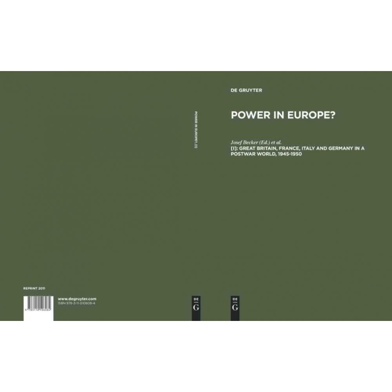 按需印刷DGYT Great Britain, France, Italy and Germany in a Postwar World, 1945 1950[9783110106084]