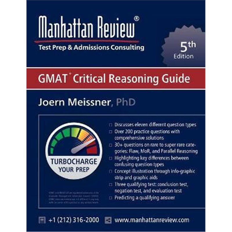 按需印刷不退不换Manhattan Review GMAT Critical Reasoning Guide [5th Edition][9781629260235]