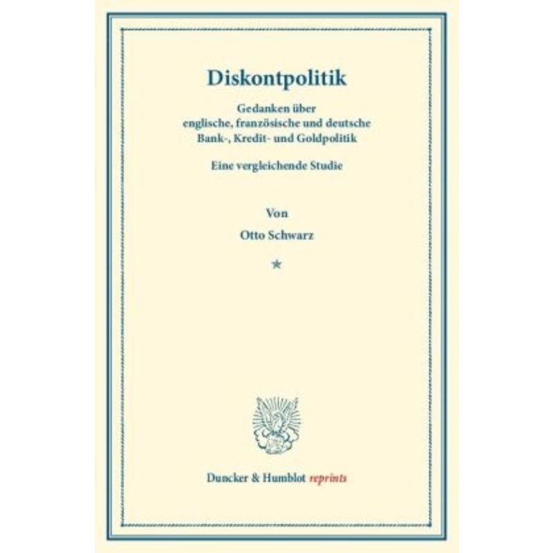 预订【德语】 Diskontpolitik.:Gedanken uber englische,-封面