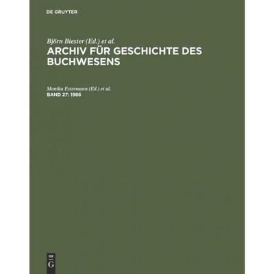 按需印刷DEG Archiv für Geschichte des Buchwesens / 1986[9783598248245]