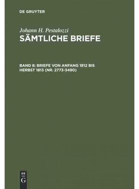 按需印刷DEG Briefe von Anfang 1812 bis Herbst 1813 (Nr. 2773 3490)[9783110028263]