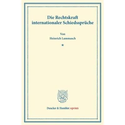 预订【德语】 Die Rechtskraft internationaler Schiedssp