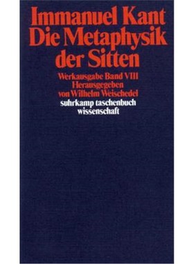 预订【德语】Die Metaphysik der Sitten: