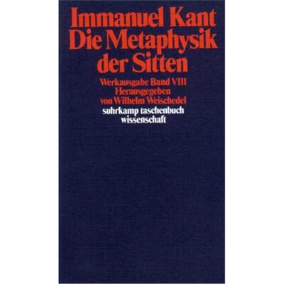 预订【德语】Die Metaphysik der Sitten: