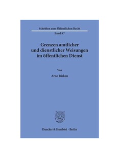 预订不退不换德语Grenzen amtlicher und dienstlicher Weisungen im ?ffentlichen Dienst.: