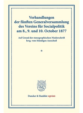 预订【德语】 Verhandlungen der funften Generalversamml