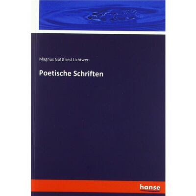 预订【德语】Poetische Schriften[9783337793845]