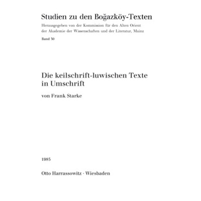 预订【德语】Die keilschrift-luwischen Texte in Umschrift[9783447023498]