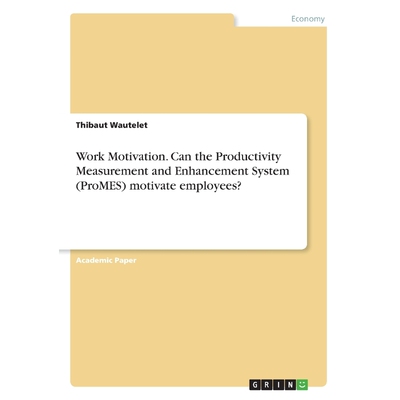 预订不退不换Work Motivation. Can the Productivity Measurement and Enhancement System (ProMES) motivate employees