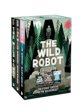 现货The Wild Robot Series Boxset 荒野机器人套装 3本  英文原版彼得·布朗Peter Brown 儿童科幻小说  平装