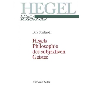 des Philosophie subjektiven Geistes 按需印刷DEG 9783050036700 Hegels