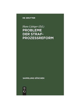 预订【德语】Probleme der Strafproze?reform:Berliner Gastvortr?ge