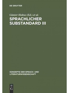 按需印刷DEG Sprachlicher Substandard III[9783484220454]