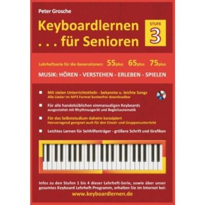 预订【德语】 Keyboardlernen für Senioren (Stufe 3):Konzi