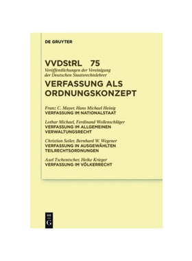 预订不退不换德语Verfassung als Ordnungskonzept:Referate und Diskussionen auf der Tagung der Vereinigung der Deutschen St