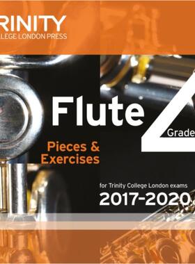 预订不退不换Trinity College London: Flute Exam Pieces Grade 4 2017 - 2020 CD