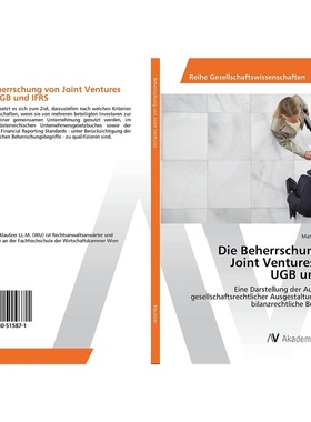 预订【德语】Die Beherrschung von Joint Ventures nach UGB und IFRS[9783330515871]