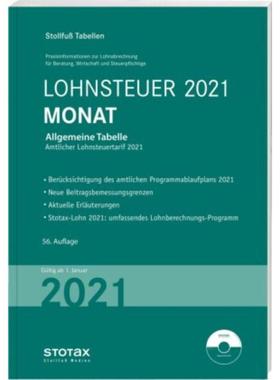 预订【德语】 Tabelle, Lohnsteuer 2021 Monat:mit 8 % +