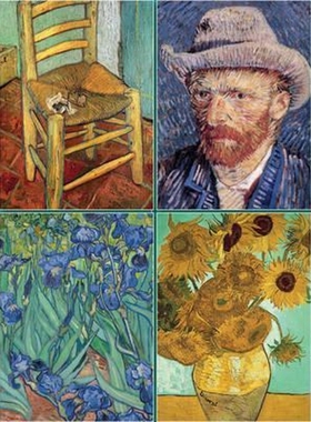 预订Set of Four Magnetic Notepads: Van Gogh:A Collection of Handy Notepads with Easy Magnetic Fastening, Contained Withi