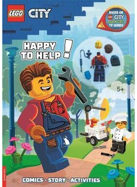 现货 LEGO (R) City: Happy to Help! Activity Book (with Harl Hubbs minifigure)