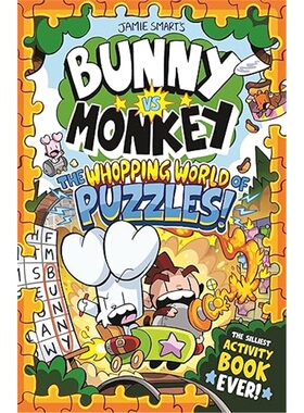 现货Bunny vs Monkey:兔子大战猴子 The Whopping World of Puzzles  儿童读物 英文原版  [9781788453509]