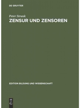 按需印刷不退不换DEG Zensur und Zensoren[9783050028507]