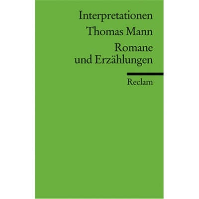 预订【德语】Thomas Mann, Romane und Erzahlungen[9783150088104]