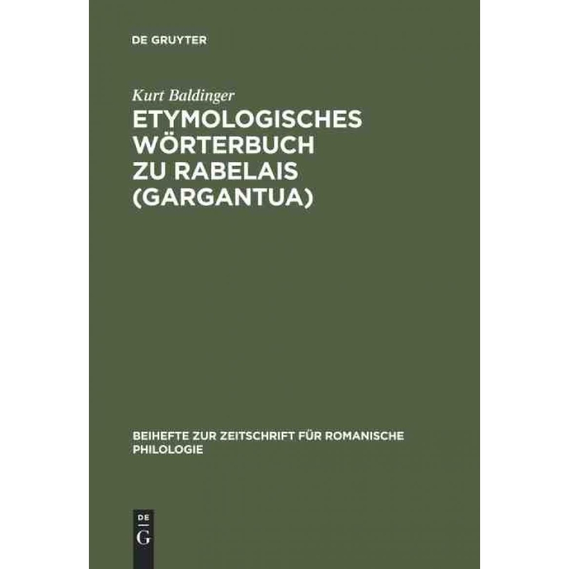 按需印刷DEG Etymologisches W?rterbuch zu Rabelais (Gargantua)[9783484523067]
