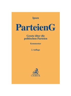 预订【德语】Parteiengesetz (PartG), Kommentar:Gesetz über die politischen Parteien
