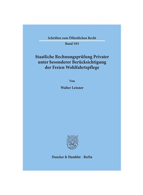 预订【德语】Staatliche Rechnungsprüfung Privater, unter besonderer Berücksichtigung der Freien Wohlfahrtspflege.: