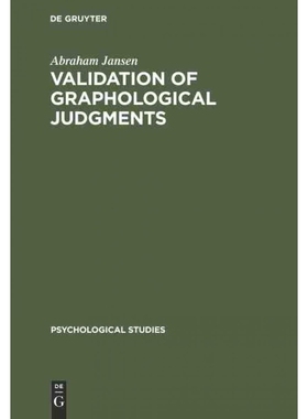 按需印刷DEG Validation of graphological judgments[9783111186146]