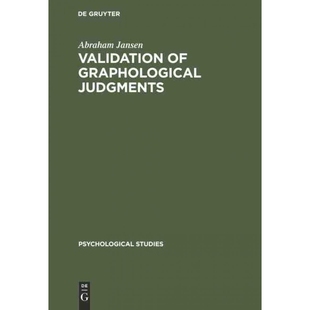 按需印刷DEG Validation of graphological judgments[9783111186146]