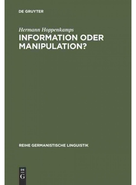 按需印刷不退不换DEG Information oder Manipulation?[9783484102828]