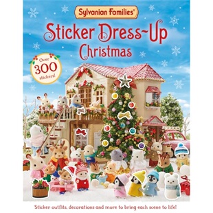 现货Sylvanian Families  森贝儿家族:圣诞节装扮 贴纸书 : Sticker Dress-Up  儿童启蒙 玩具书 原版进口 [9781529093292]