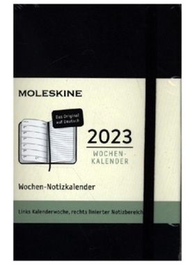 预订【德语】 Moleskine 12 Monate Wochen Notizkalender Deutsch 2023, Pocket/A6, Schw[8056598851380]
