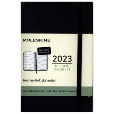 预订【德语】 Moleskine 12 Monate Wochen Notizkalender Deutsch 2023, Pocket/A6, Schw[8056598851380]