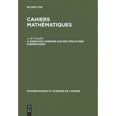 按需印刷DEG Exercices corrigés sur des structures élémentaires[9783111172835]