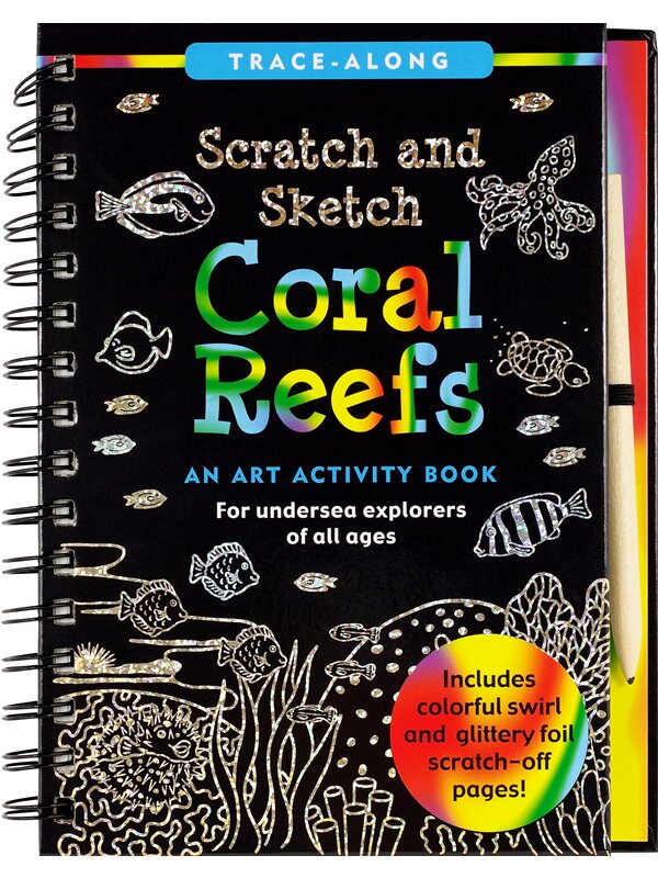 现货 刮刮素描书 SCRATCH & SKETCH CORAL REEF 珊瑚礁 英文原版 儿童手工DIY 创意趣味书