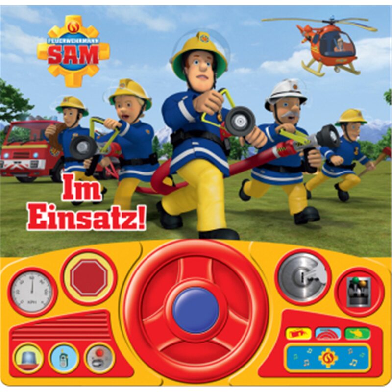 预订不退不换德语 Feuerwehrmann Sam - Im Einsatz! - Soundbuch - Pappbilderbuch mit beweg[9781503760905]