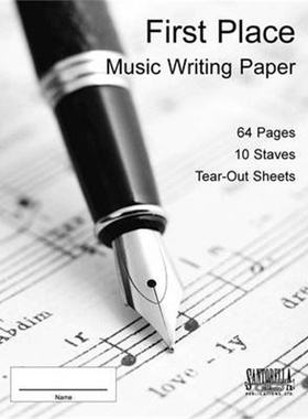 预订First Place Music Writing Paper:10 Staves