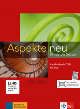 预订不退不换德语 Aspekte neu Lehrbuch B1 plus, m. DVD-ROM[9783126050159]