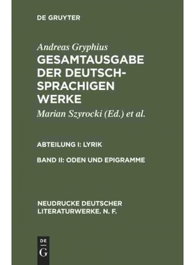 按需印刷DEG Oden und Epigramme[9783484170124]